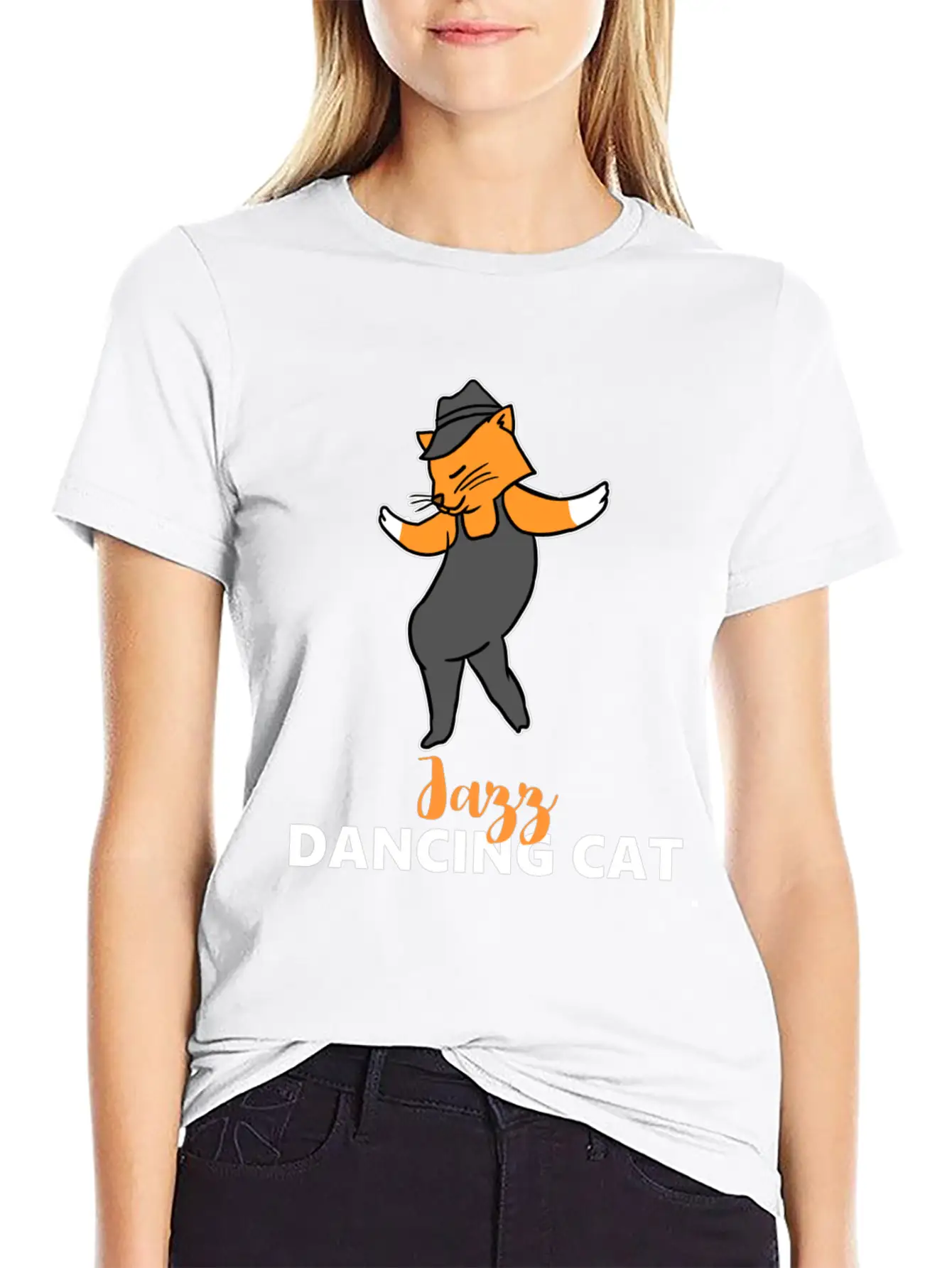 Jazz Dancing Cat Classic Fit Graphic Tee For Daily Comfort – Unisex Cotton Shirt