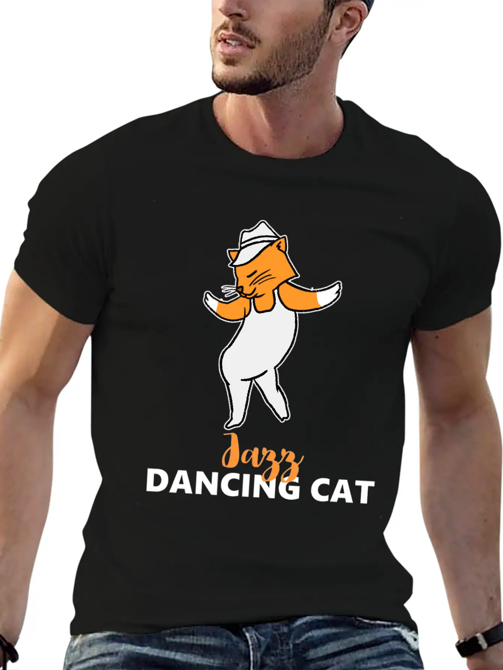 Jazz Dancing Cat Classic Fit Graphic Tee For Daily Comfort – Unisex Cotton Shirt