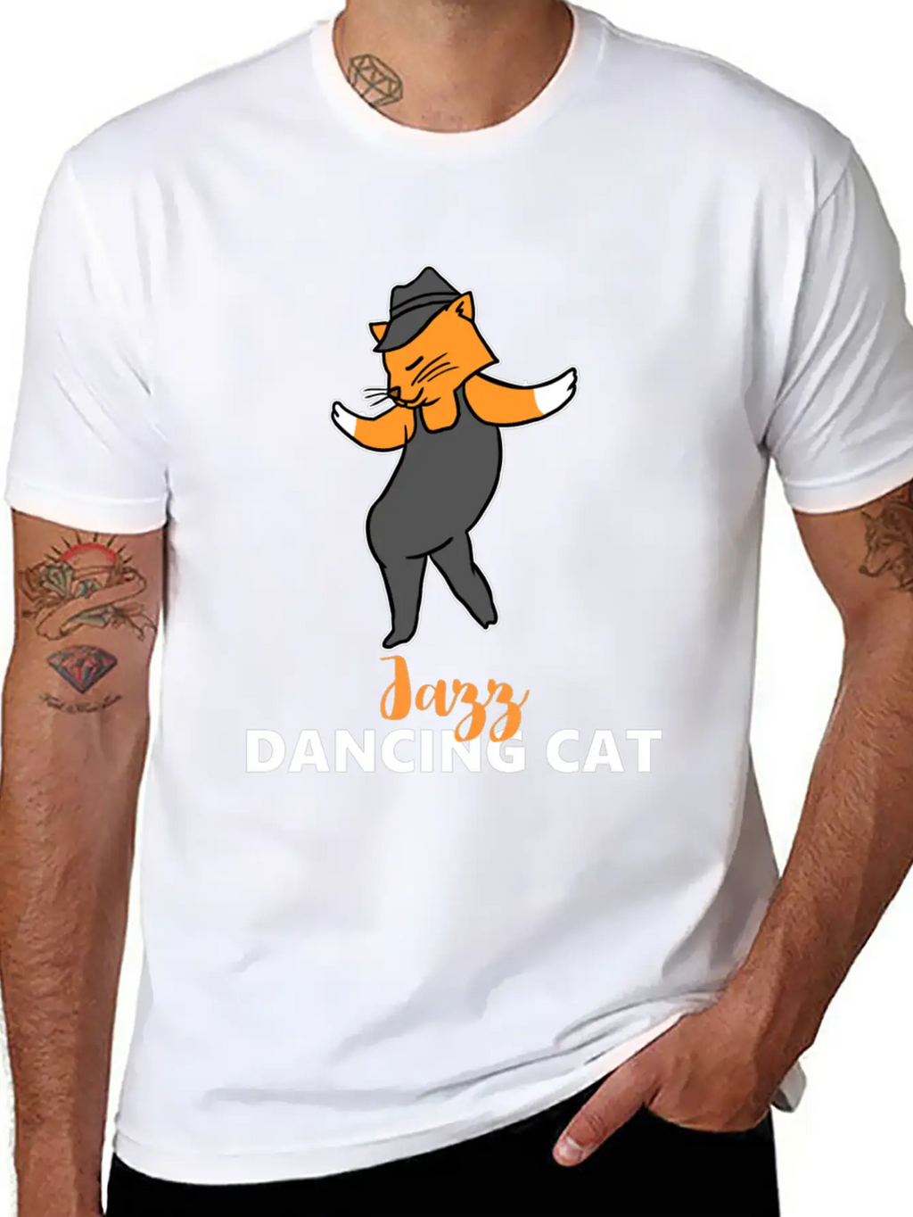 Jazz Dancing Cat Classic Fit Graphic Tee For Daily Comfort – Unisex Cotton Shirt