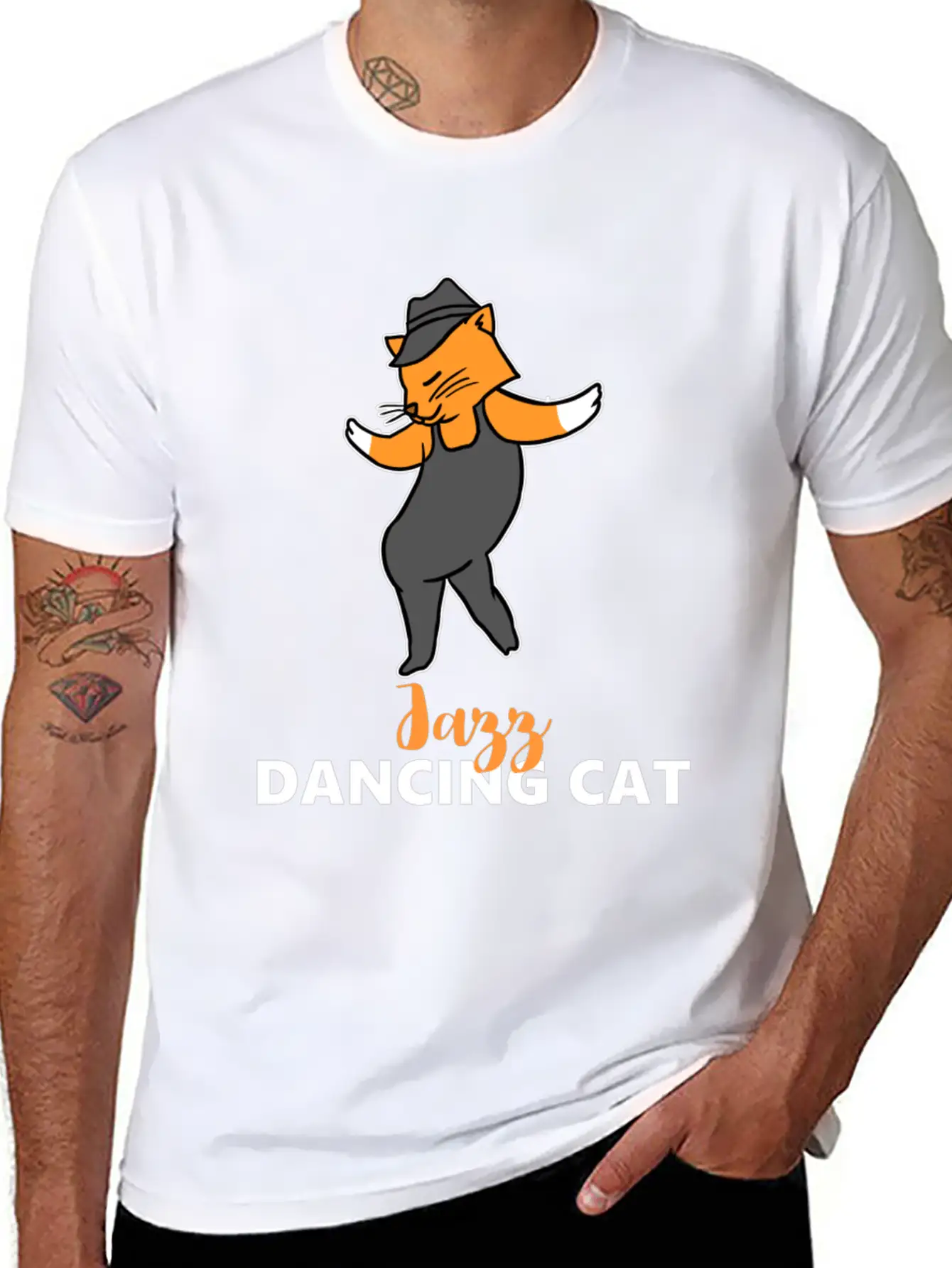 Jazz Dancing Cat Classic Fit Graphic Tee For Daily Comfort – Unisex Cotton Shirt