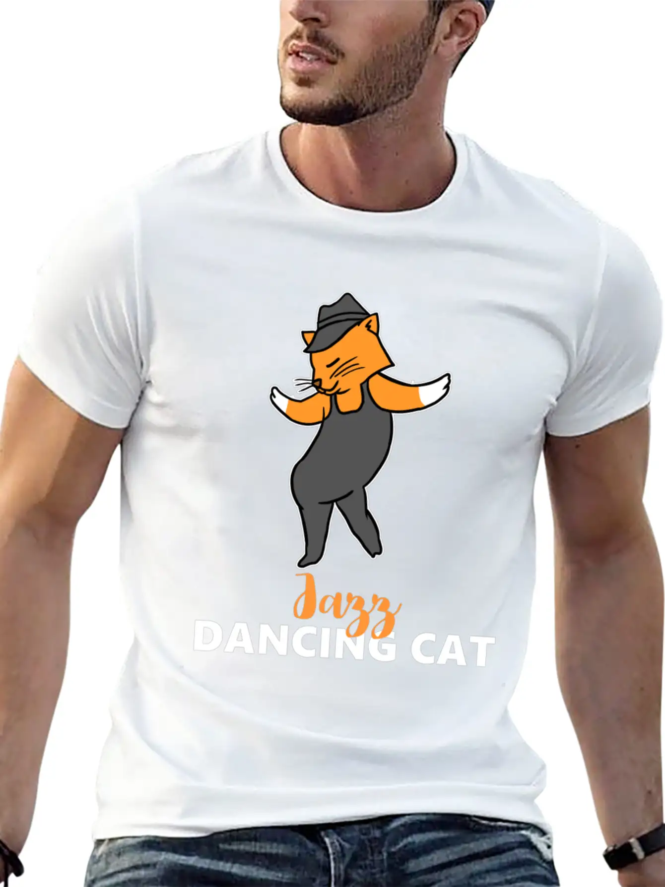 Jazz Dancing Cat Classic Fit Graphic Tee For Daily Comfort – Unisex Cotton Shirt