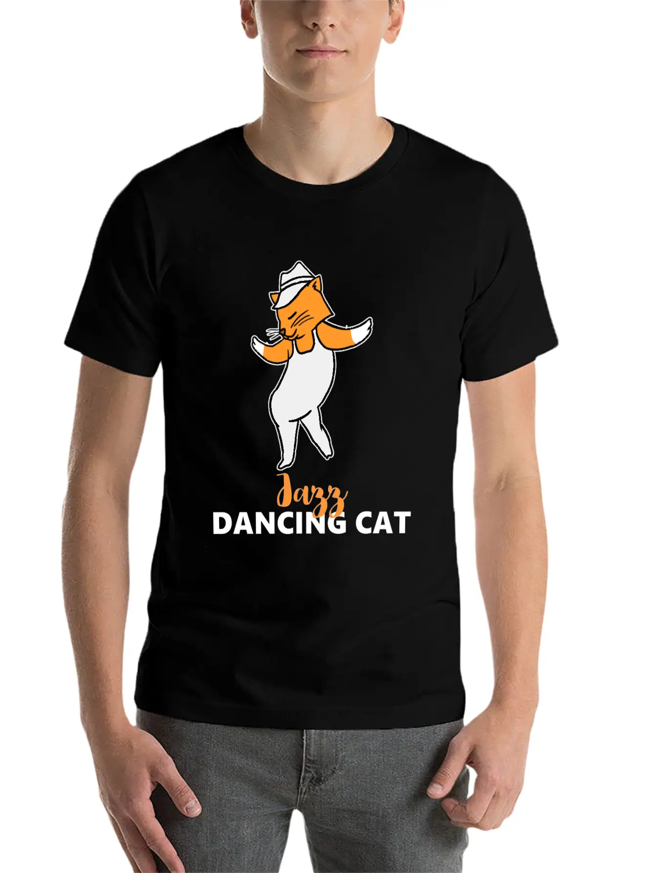 Jazz Dancing Cat Classic Fit Graphic Tee For Daily Comfort – Unisex Cotton Shirt