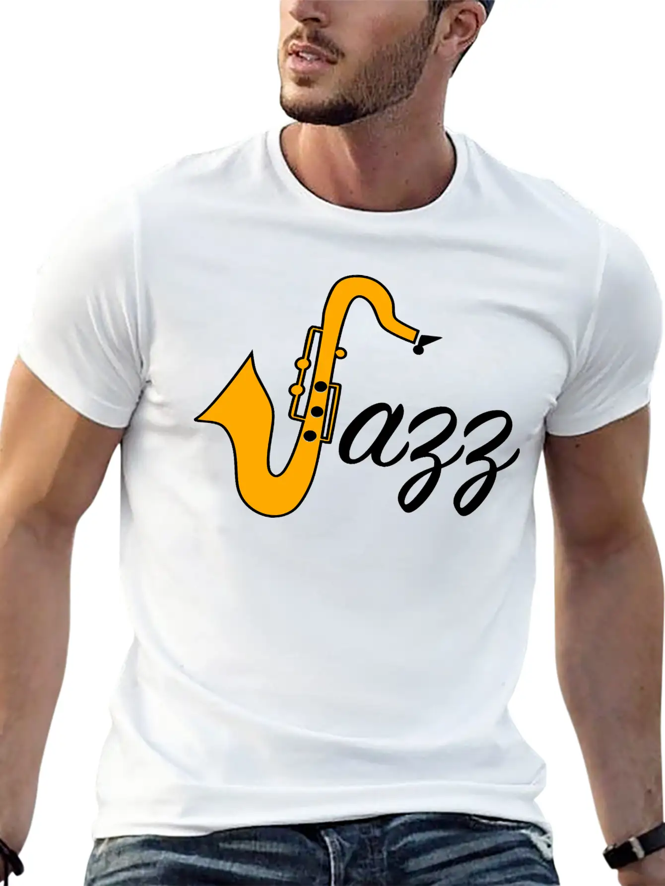 Jazz Essential Cotton Tee For Daily Outfits – Unisex Style