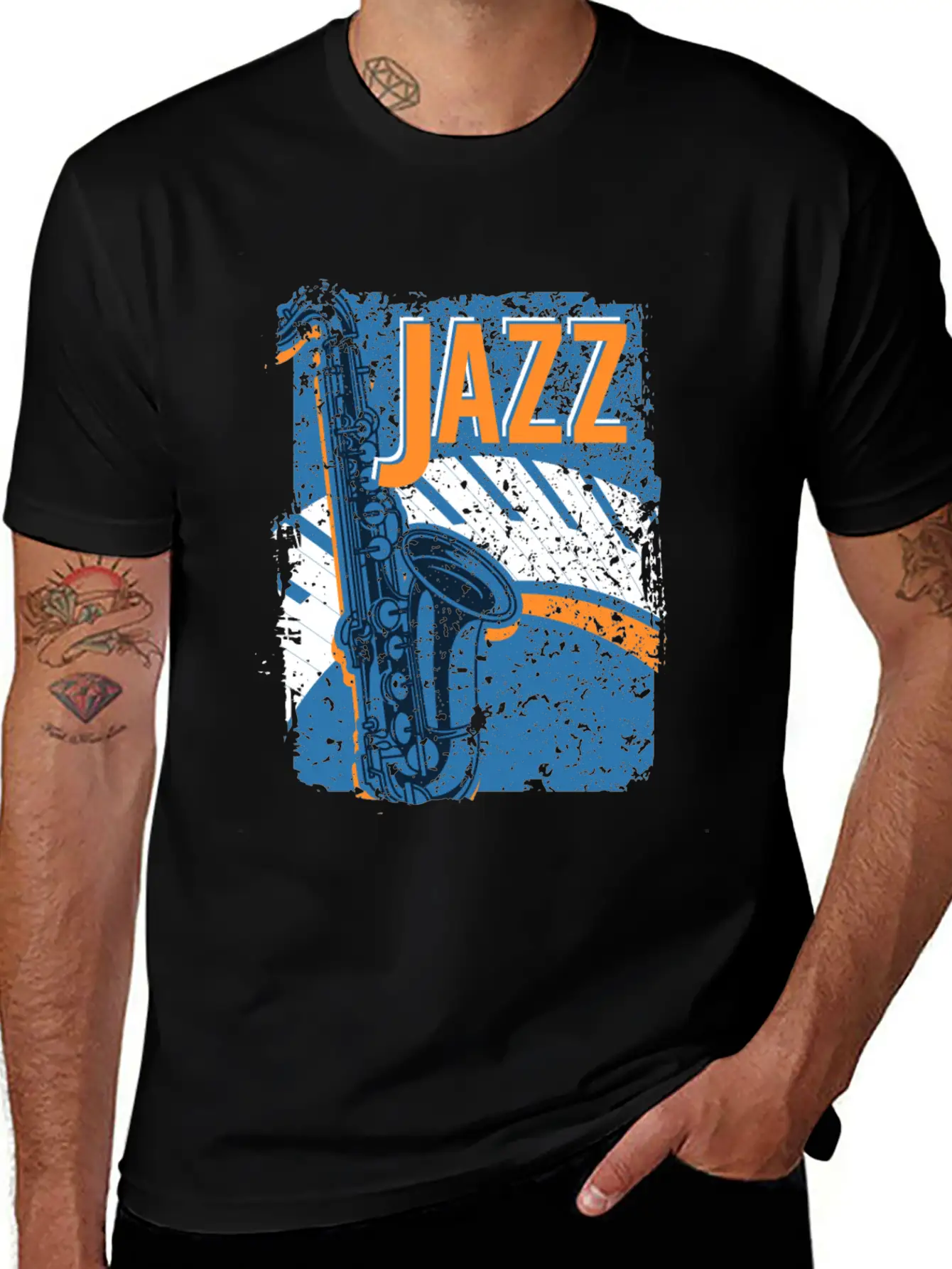 Jazz Music Improvisation Festival Casual Graphic T-Shirt – Simple And Comfortable Daily Wear