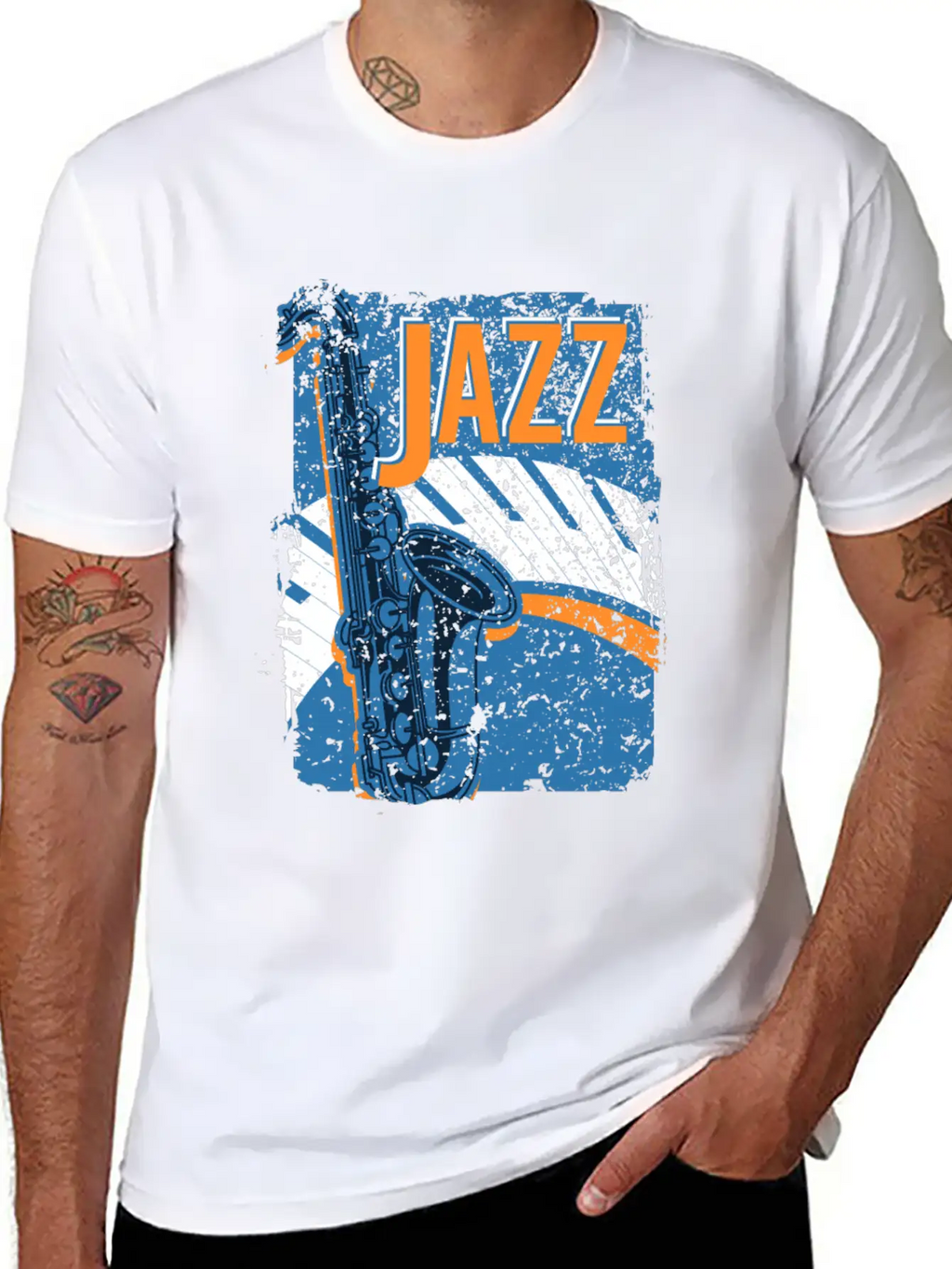 Jazz Music Improvisation Festival Casual Graphic T-Shirt – Simple And Comfortable Daily Wear