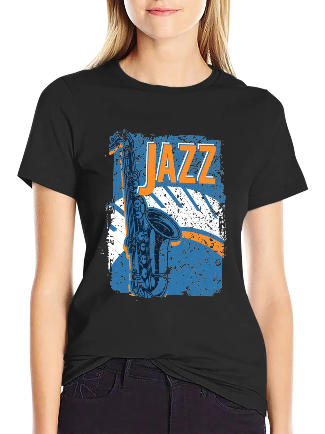 Jazz Music Improvisation Festival Casual Graphic T-Shirt – Simple And Comfortable Daily Wear