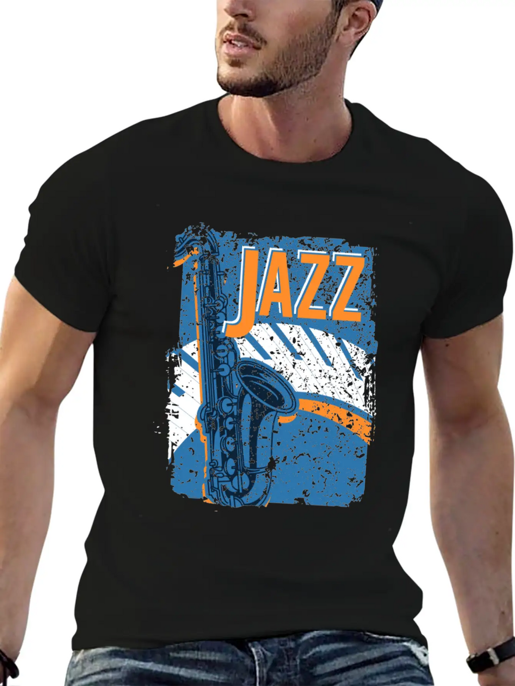 Jazz Music Improvisation Festival Casual Graphic T-Shirt – Simple And Comfortable Daily Wear