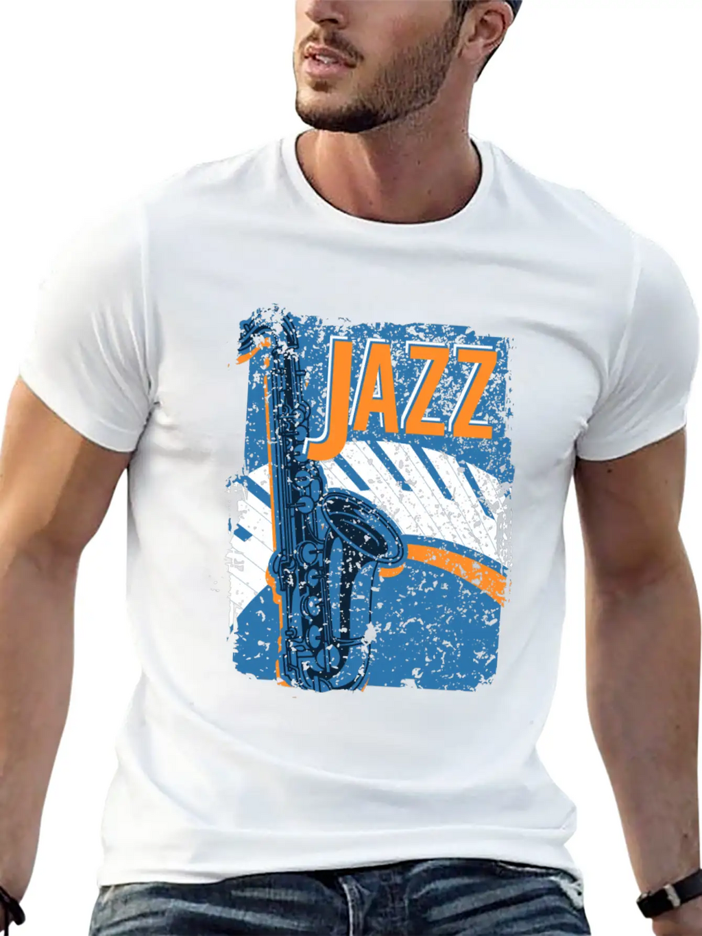 Jazz Music Improvisation Festival Casual Graphic T-Shirt – Simple And Comfortable Daily Wear