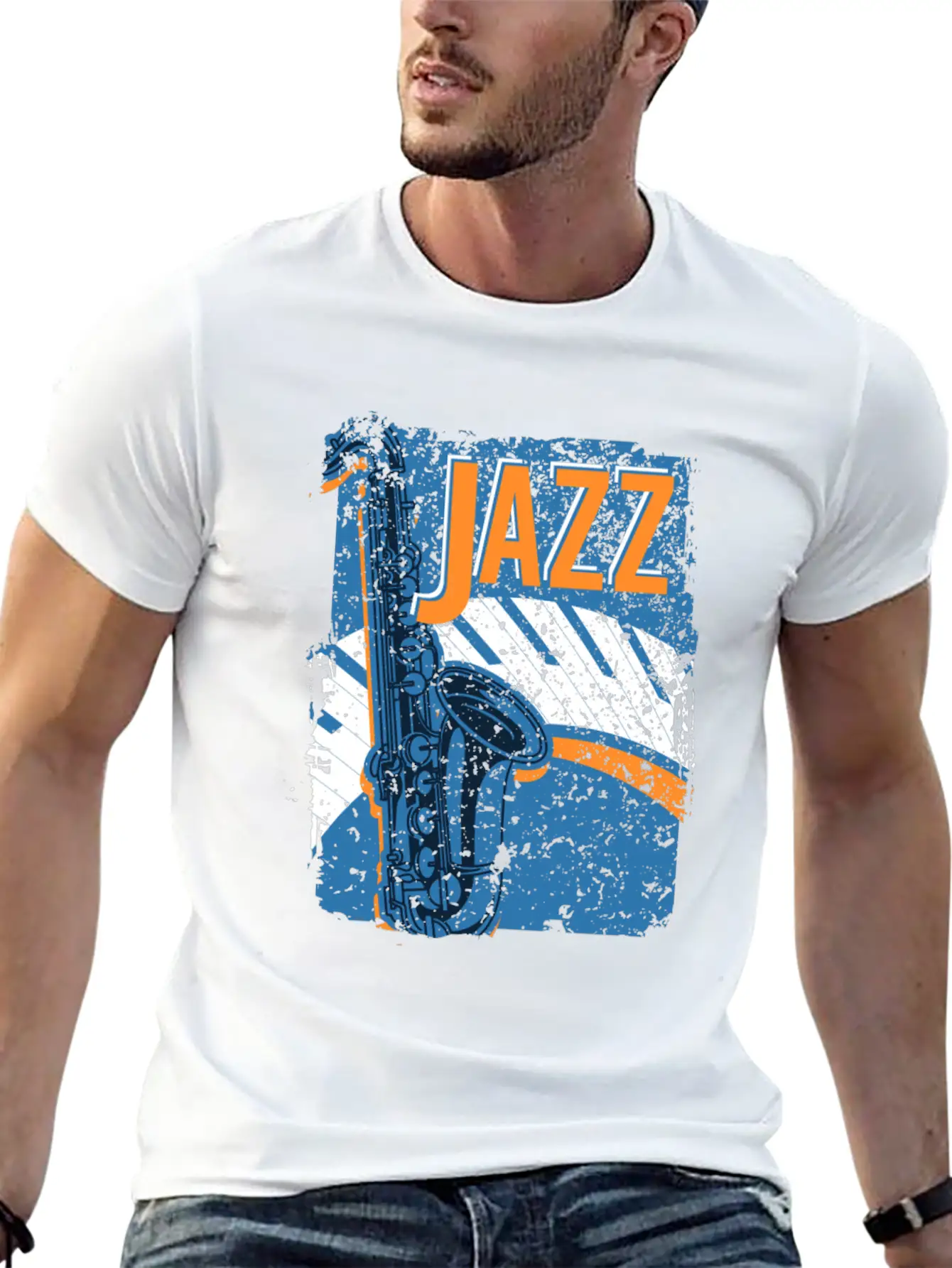 Jazz Music Improvisation Festival Casual Graphic T-Shirt – Simple And Comfortable Daily Wear