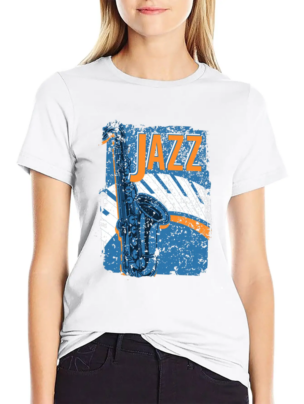 Jazz Music Improvisation Festival Casual Graphic T-Shirt – Simple And Comfortable Daily Wear