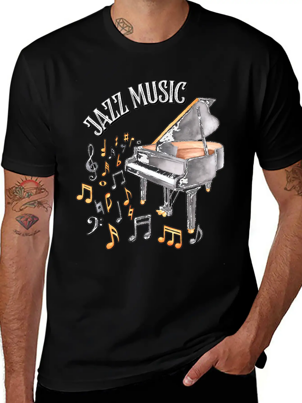 Jazz Music Piano Essential Cotton Tee For Daily Outfits – Unisex Style