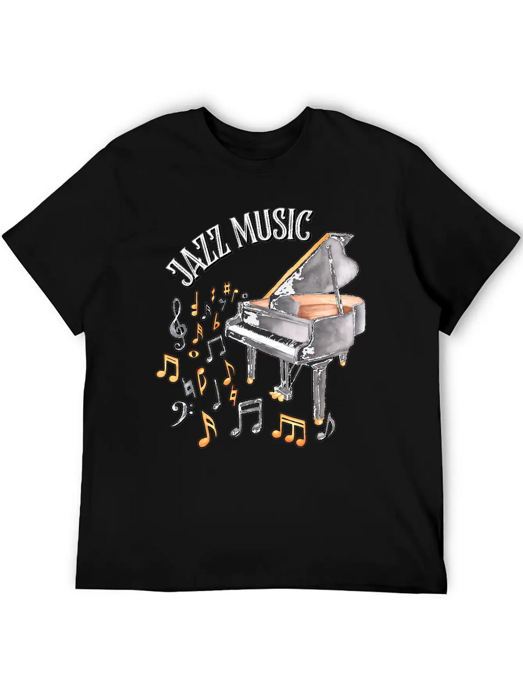 Jazz Music Piano Essential Cotton Tee For Daily Outfits – Unisex Style