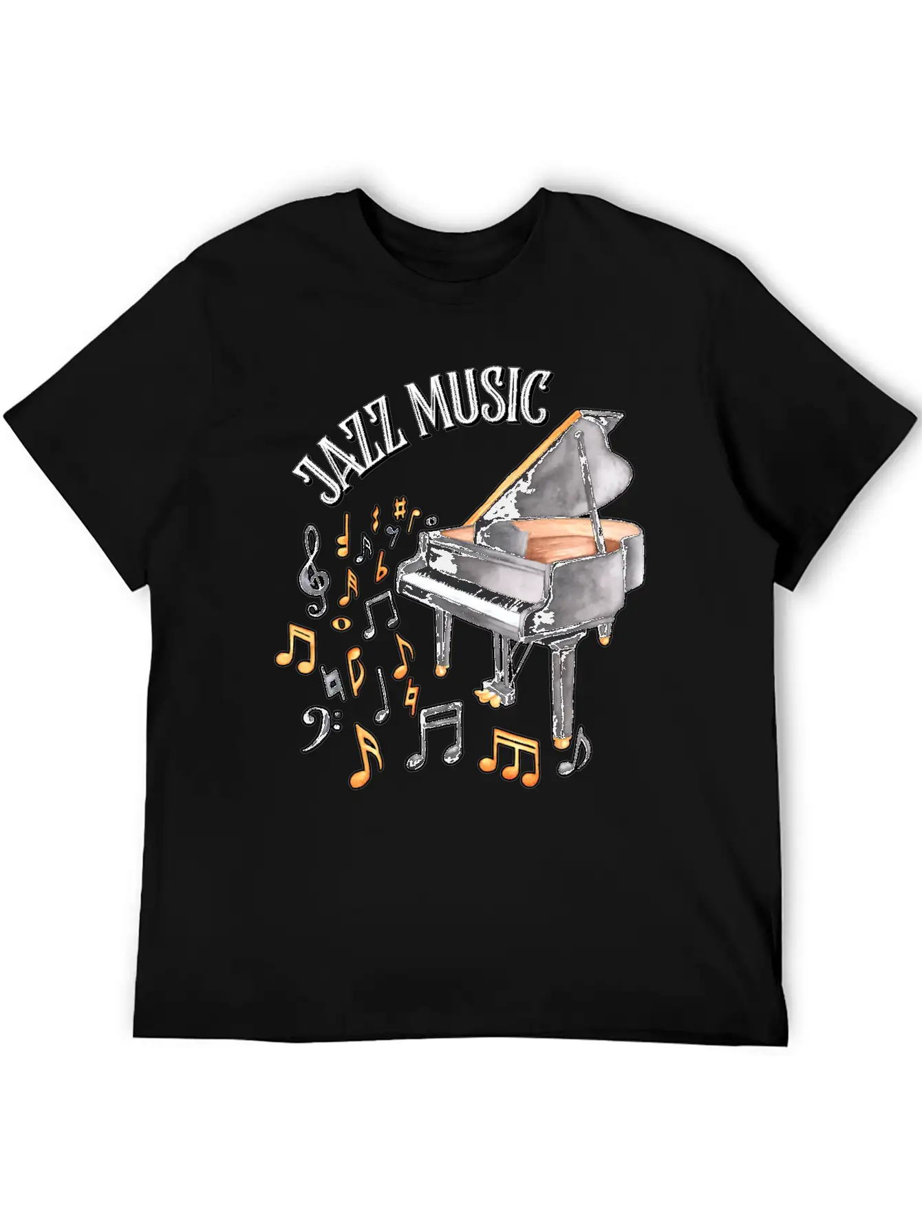 Jazz Music Piano Essential Cotton Tee For Daily Outfits – Unisex Style