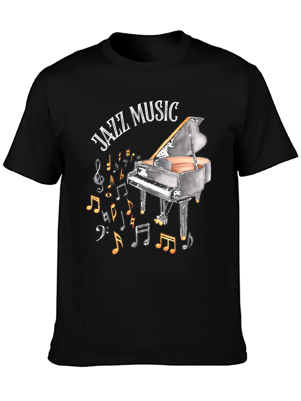 Jazz Music Piano Essential Cotton Tee For Daily Outfits – Unisex Style