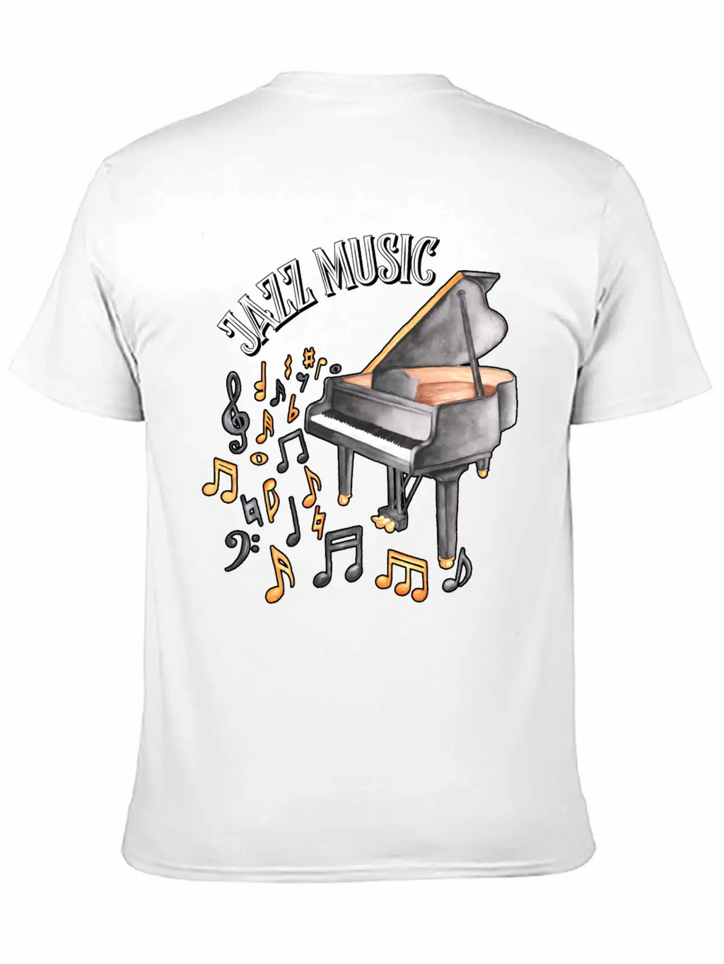 Jazz Music Piano Essential Cotton Tee For Daily Outfits – Unisex Style