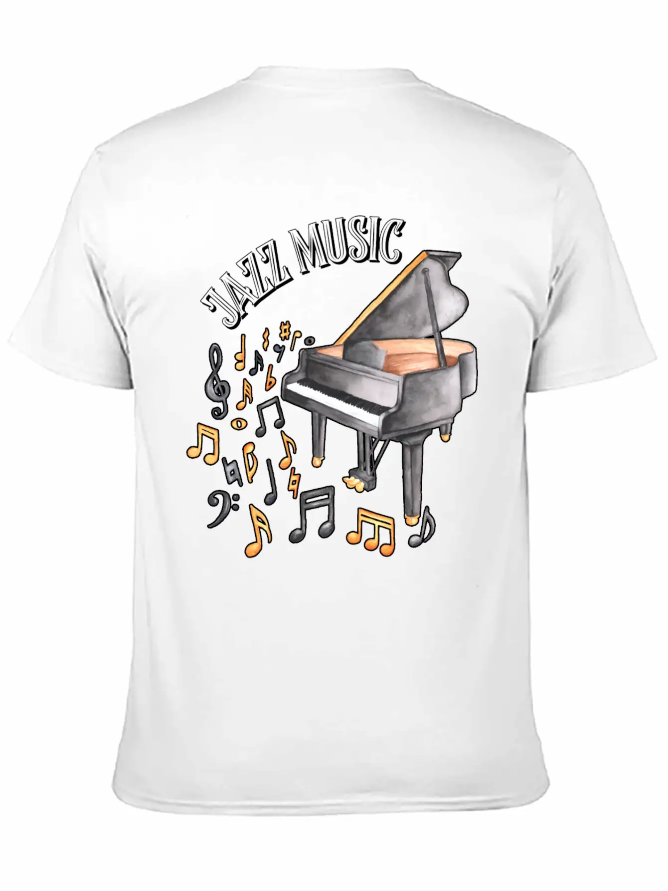 Jazz Music Piano Essential Cotton Tee For Daily Outfits – Unisex Style