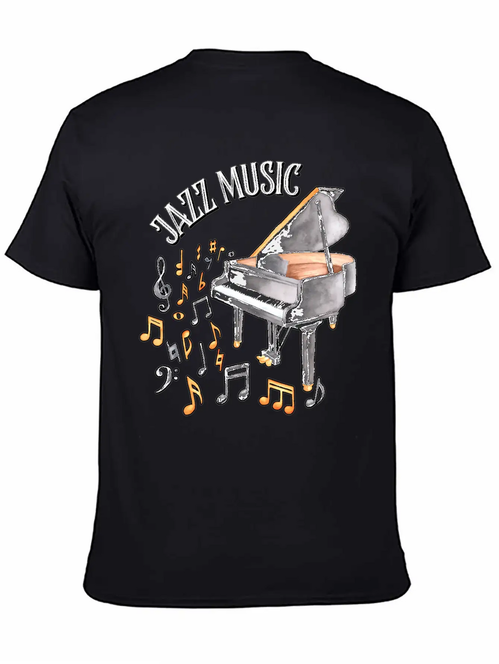 Jazz Music Piano Essential Cotton Tee For Daily Outfits – Unisex Style