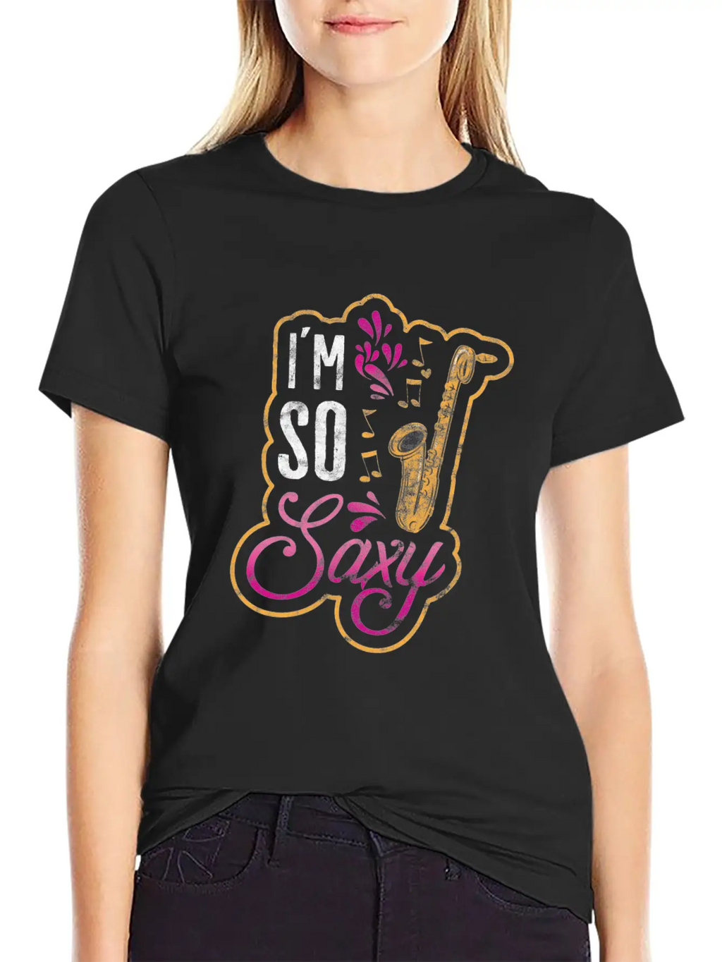 Jazz Music Style Music Band Saxophone Gift Essential Cotton Tee For Daily Outfits – Unisex Style