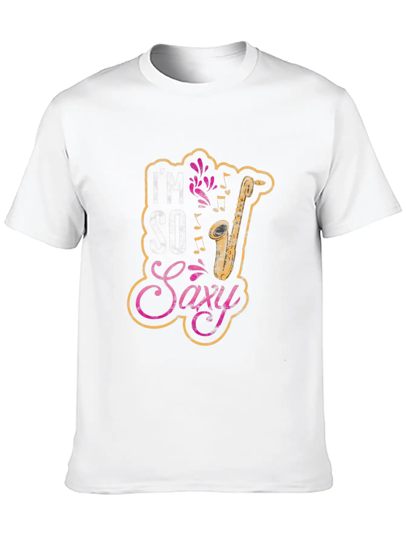 Jazz Music Style Music Band Saxophone Gift Essential Cotton Tee For Daily Outfits – Unisex Style
