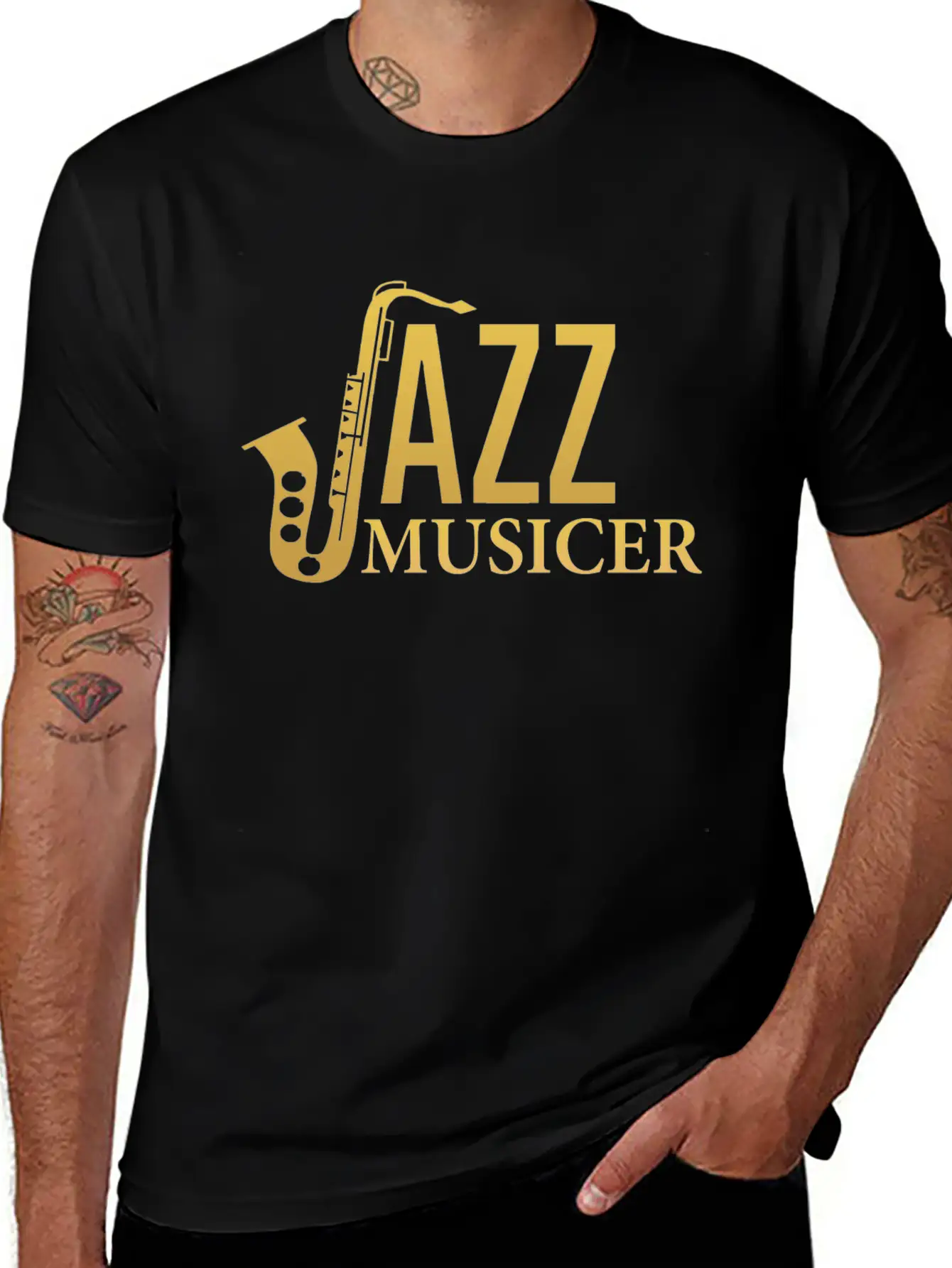 Jazz Musicer Casual Graphic T-Shirt – Simple And Comfortable Daily Wear