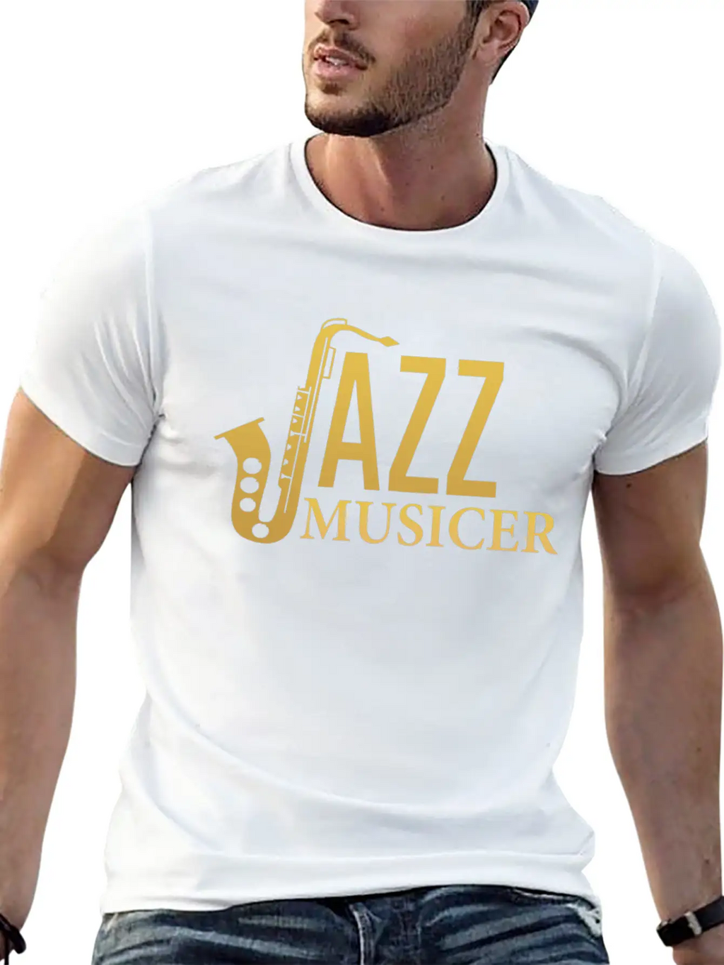 Jazz Musicer Casual Graphic T-Shirt – Simple And Comfortable Daily Wear