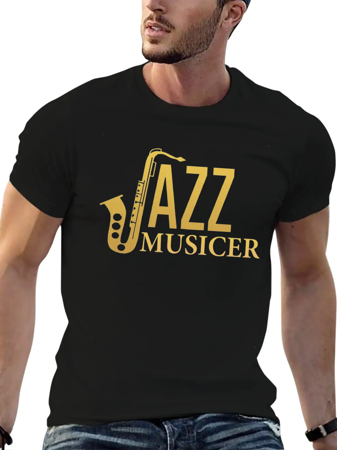 Jazz Musicer Casual Graphic T-Shirt – Simple And Comfortable Daily Wear