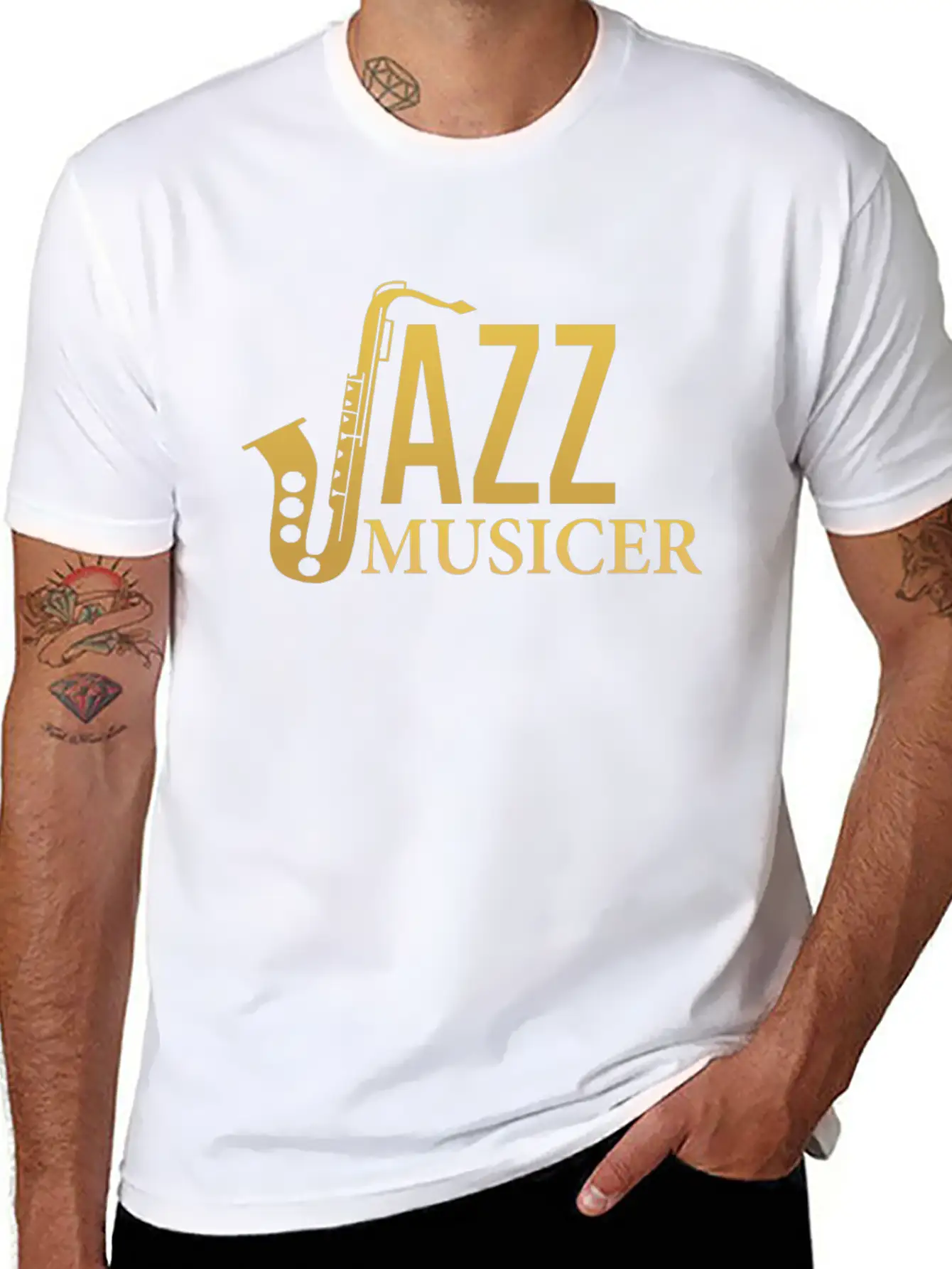 Jazz Musicer Casual Graphic T-Shirt – Simple And Comfortable Daily Wear