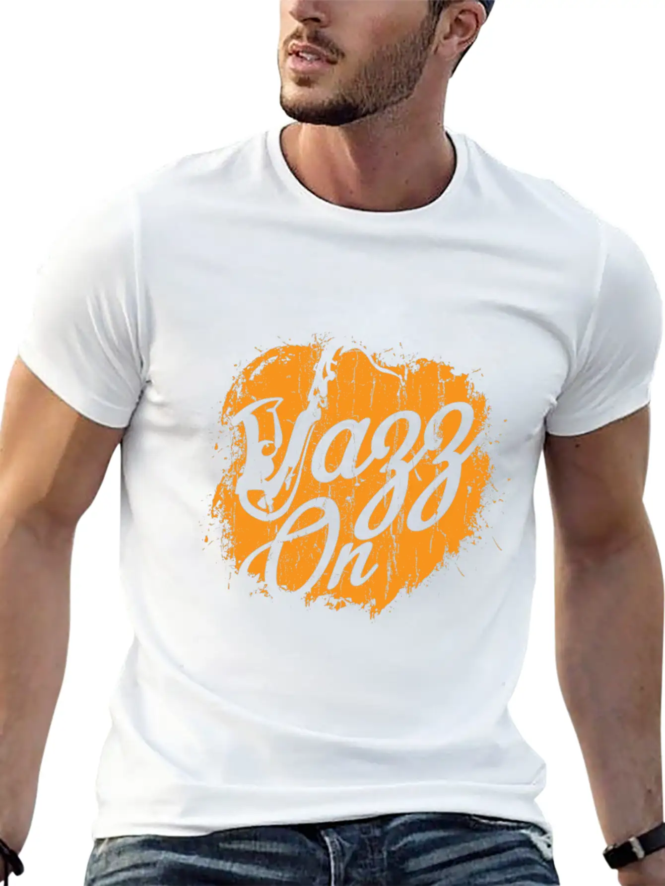 Jazz On - Saxophone Music Gift Breathable Graphic T-Shirt – Perfect For Casual Days