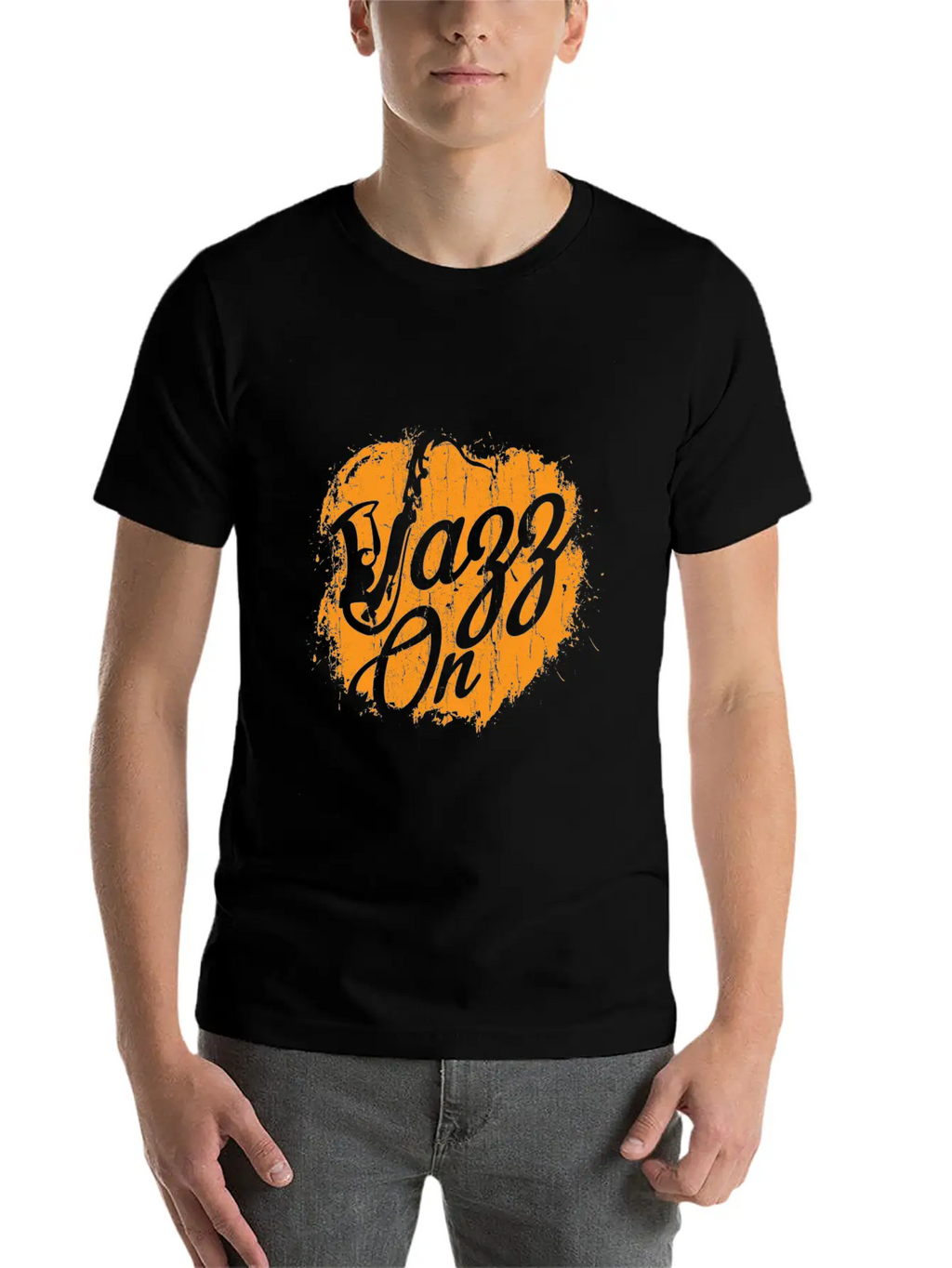 Jazz On - Saxophone Music Gift Breathable Graphic T-Shirt – Perfect For Casual Days