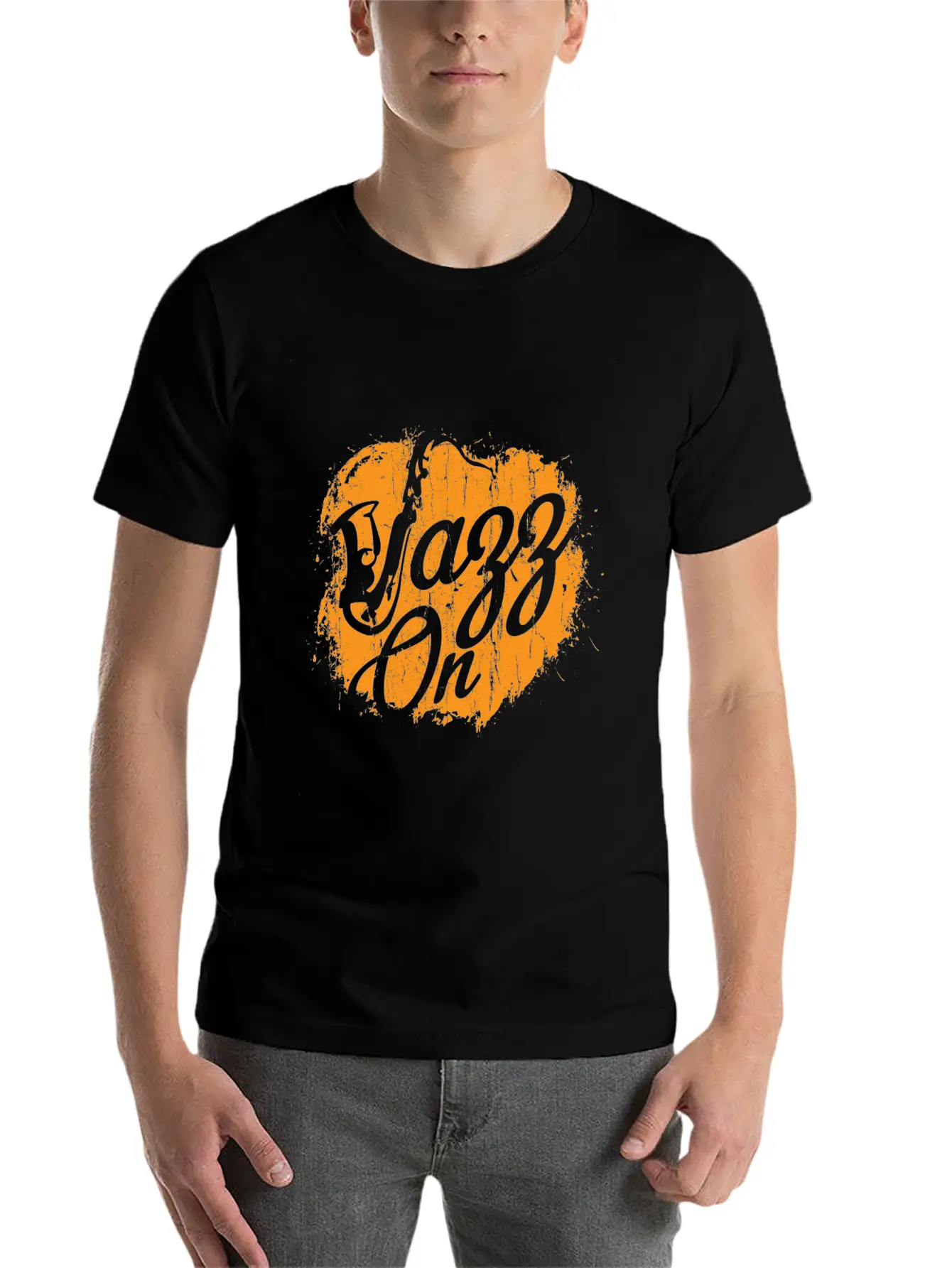 Jazz On - Saxophone Music Gift Breathable Graphic T-Shirt – Perfect For Casual Days