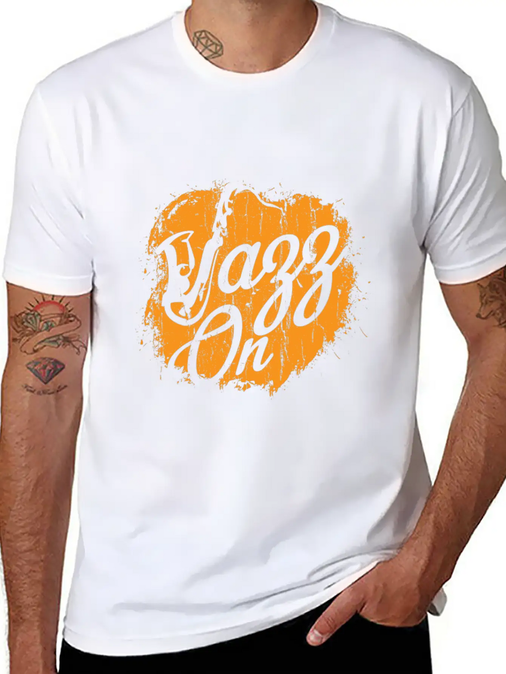 Jazz On - Saxophone Music Gift Breathable Graphic T-Shirt – Perfect For Casual Days