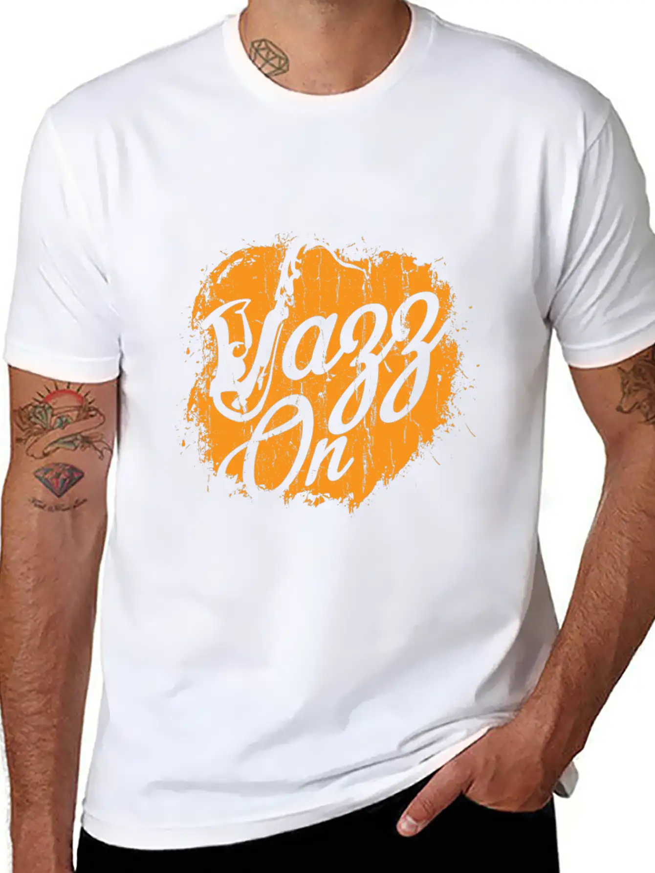 Jazz On - Saxophone Music Gift Breathable Graphic T-Shirt – Perfect For Casual Days