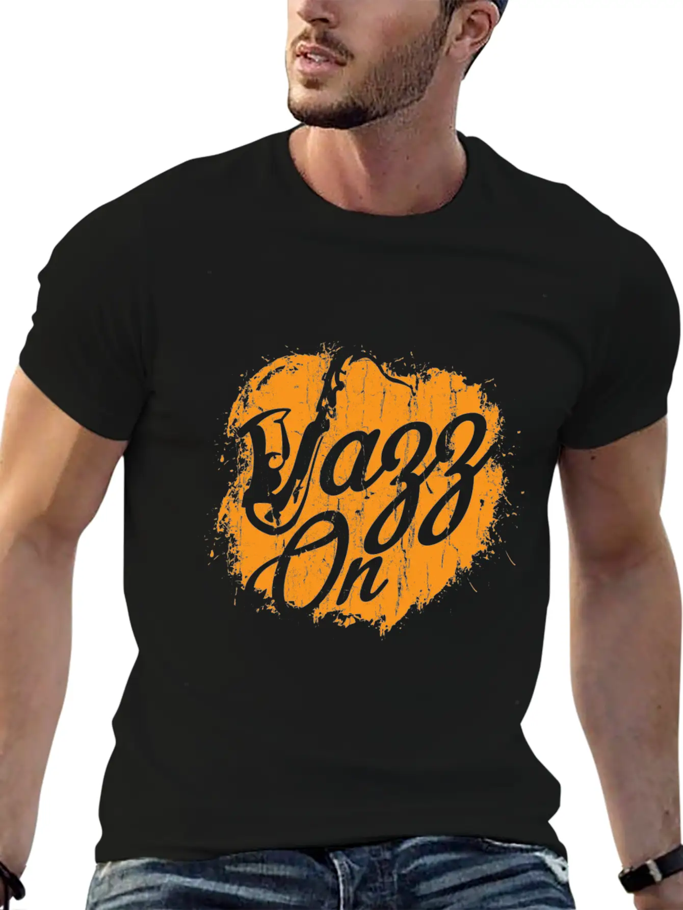Jazz On - Saxophone Music Gift Breathable Graphic T-Shirt – Perfect For Casual Days