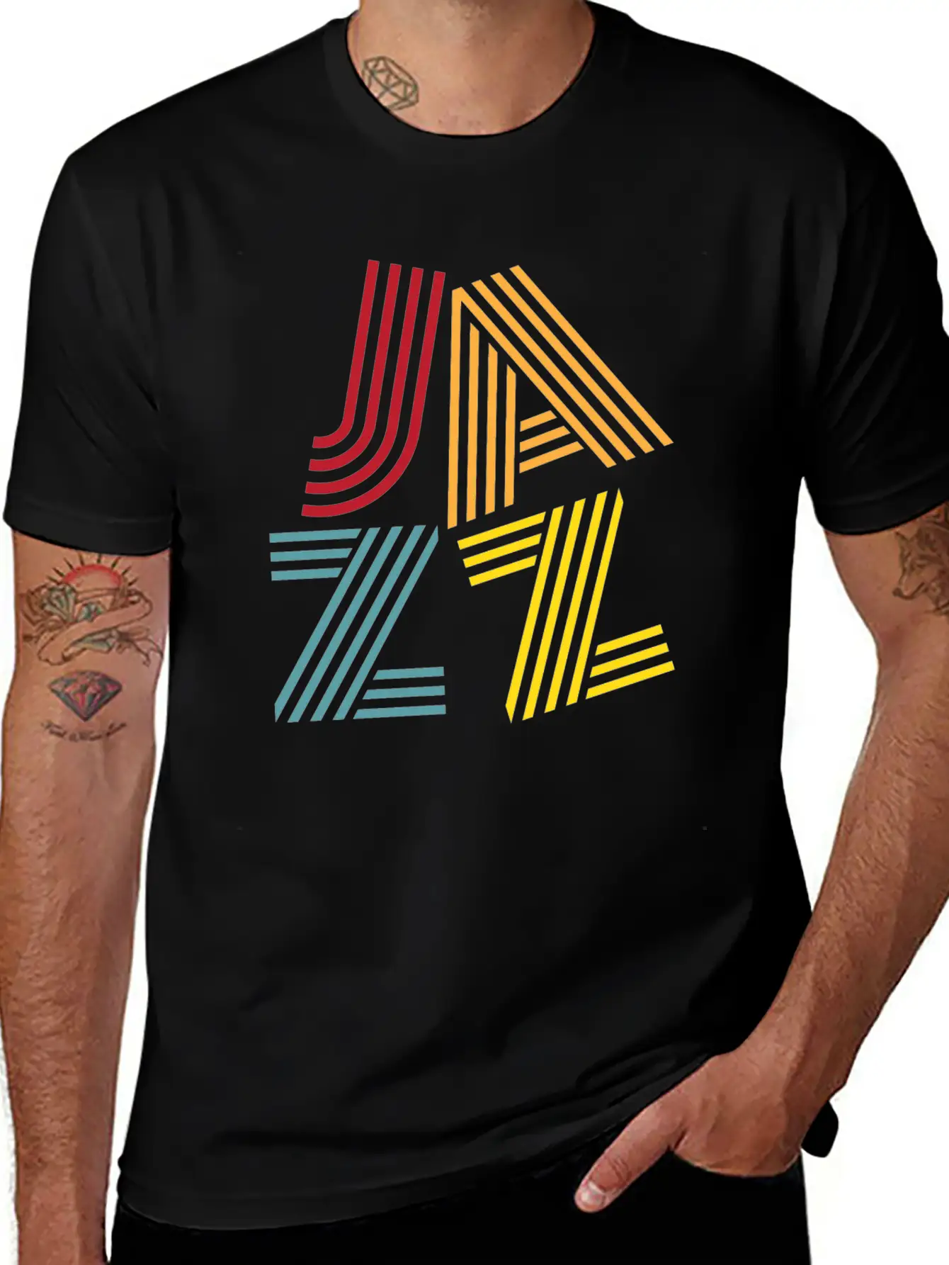 Jazz Vintage Unisex Casual T-Shirt – Clean Design For Daily Comfort