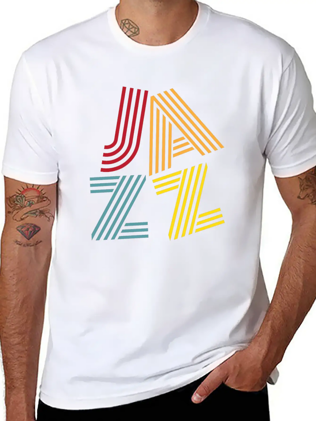 Jazz Vintage Unisex Casual T-Shirt – Clean Design For Daily Comfort