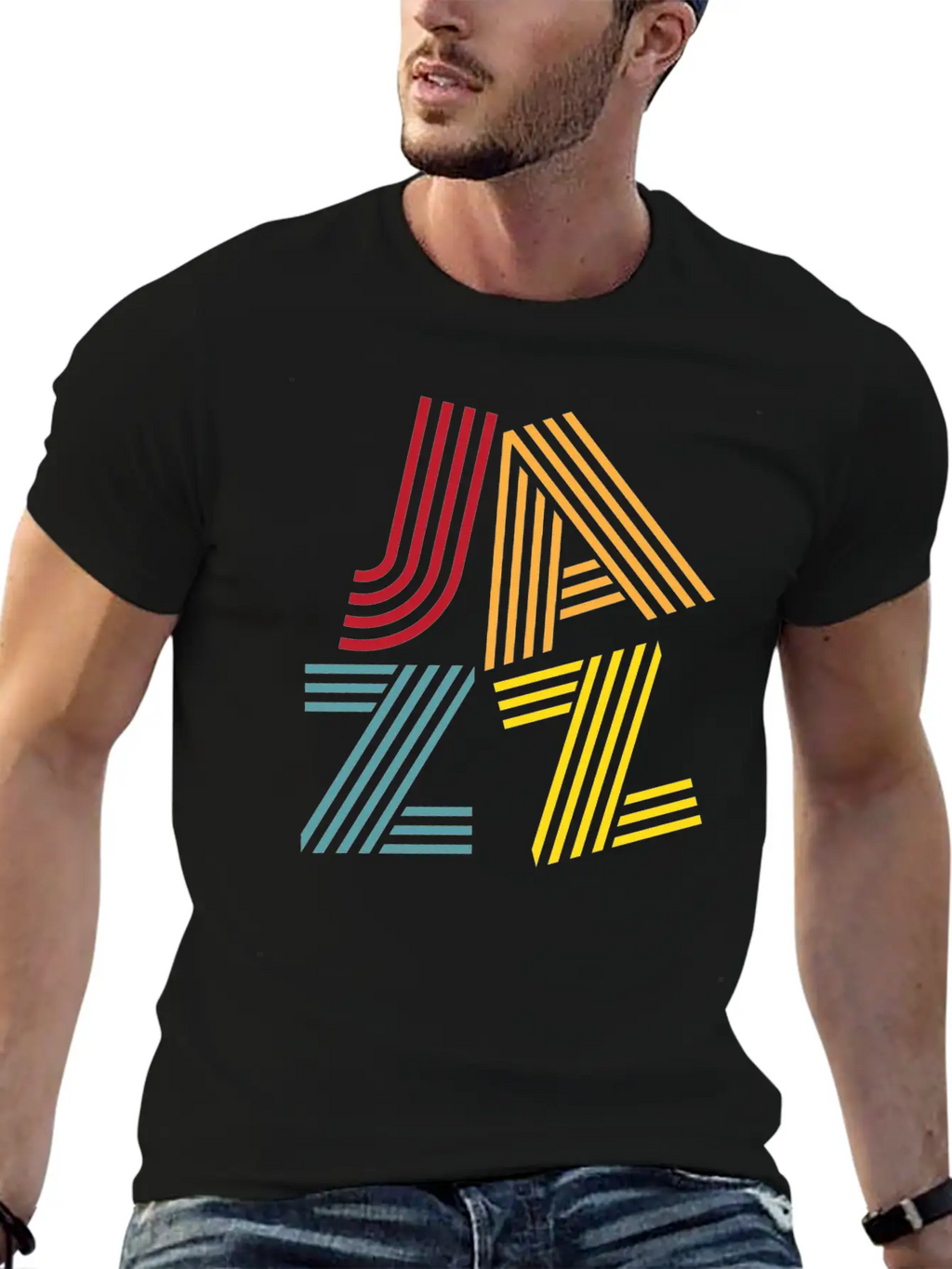 Jazz Vintage Unisex Casual T-Shirt – Clean Design For Daily Comfort
