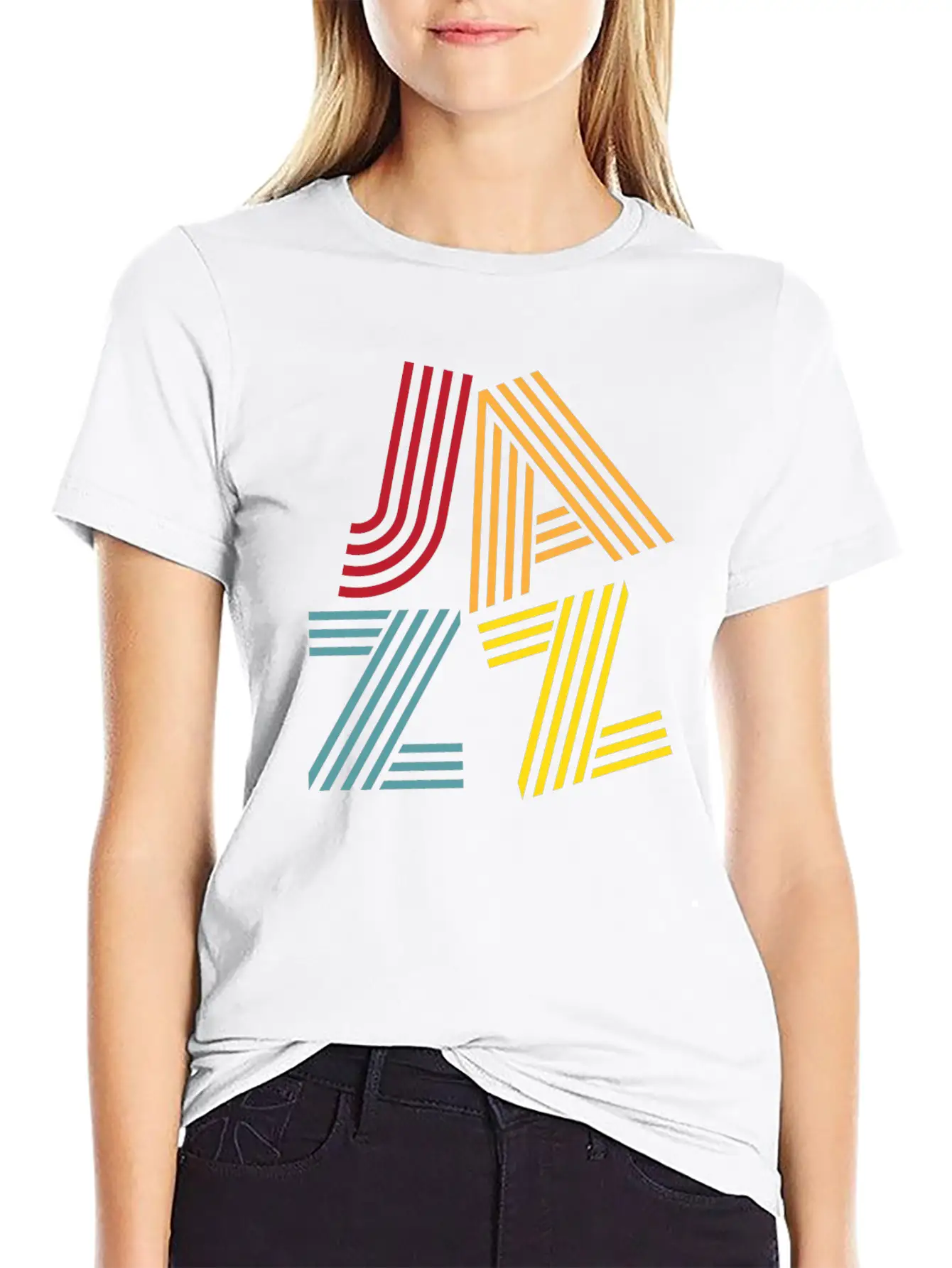 Jazz Vintage Unisex Casual T-Shirt – Clean Design For Daily Comfort