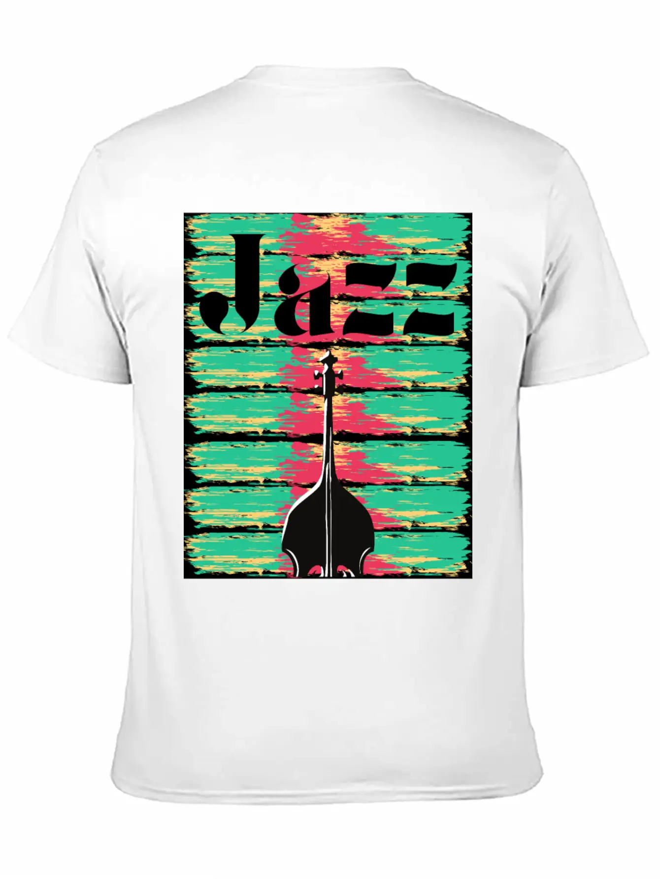 Jazzy Brushstrokes Contrabass Breathable Graphic T-Shirt – Perfect For Casual Days