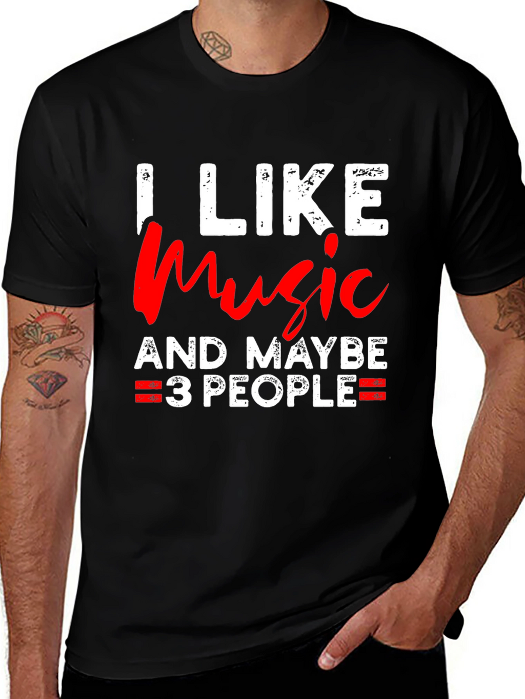 I Like Music And Maybe 3 People T-Shirt