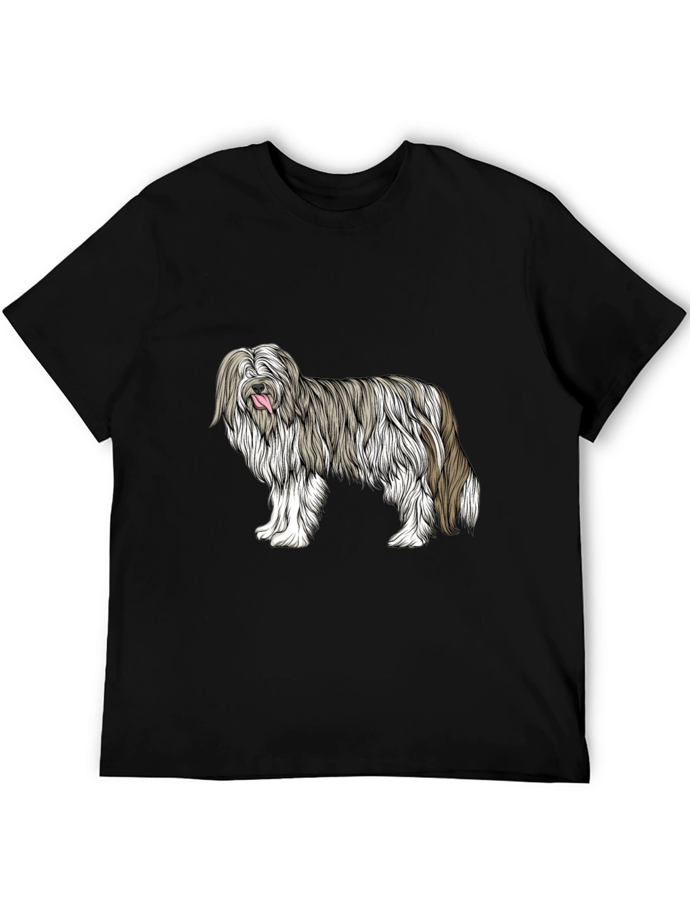 Cool Dog Breed Graphic Tee - Black Cotton Blend