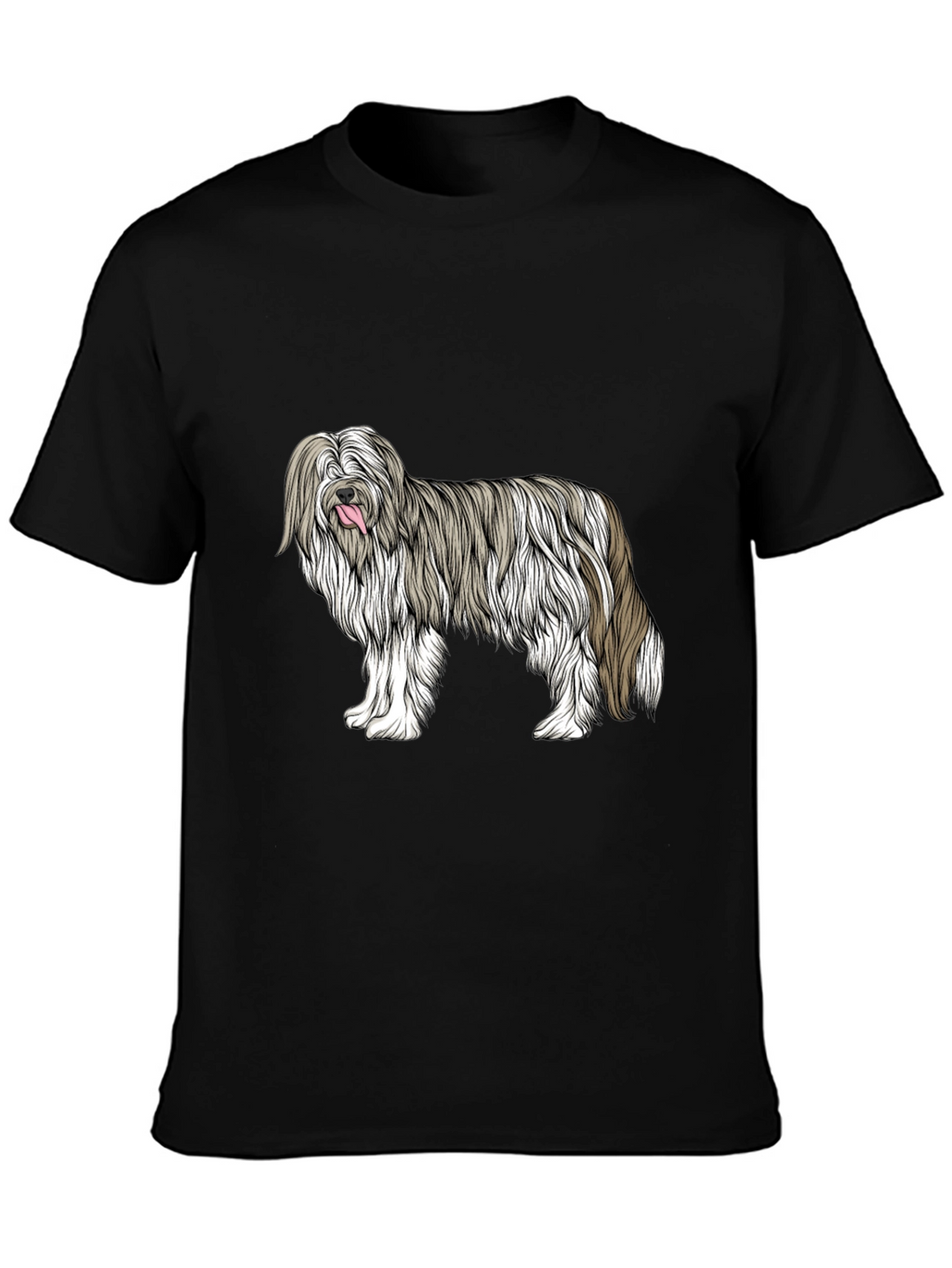 Cool Dog Breed Graphic Tee - Black Cotton Blend
