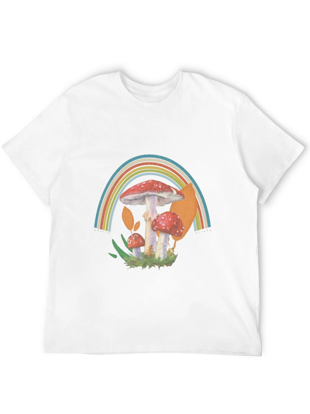 Retro Mushroom Rainbow Graphic Tee