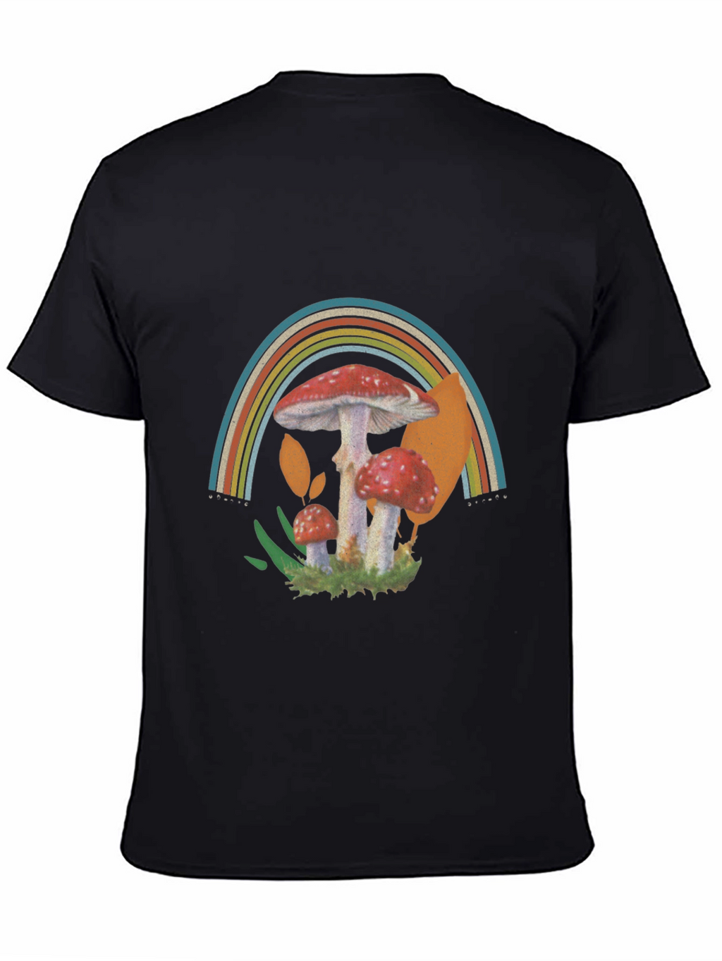 Retro Mushroom Rainbow Graphic Tee