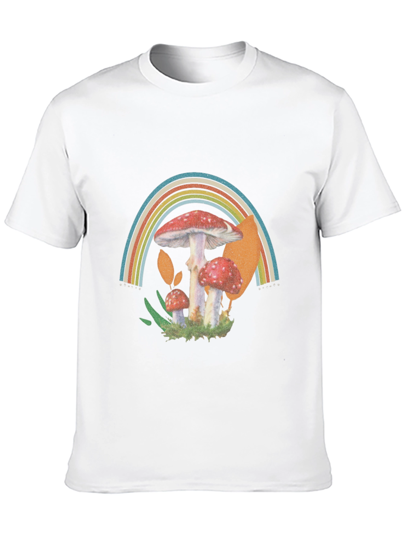Retro Mushroom Rainbow Graphic Tee
