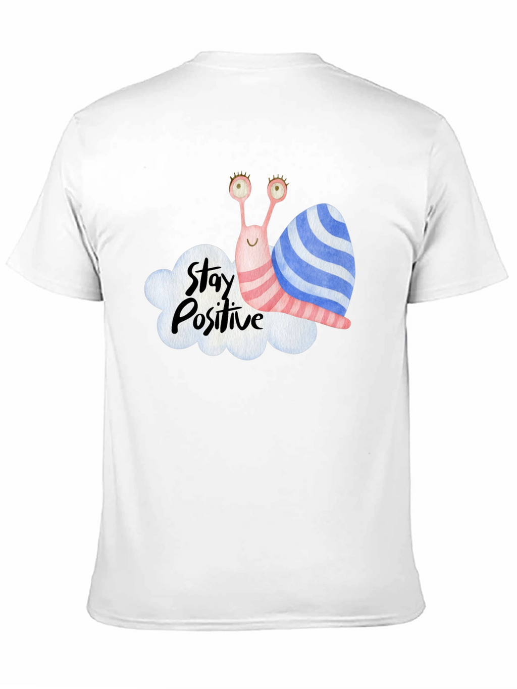 Stay Positive Snail Graphic Tee - Black