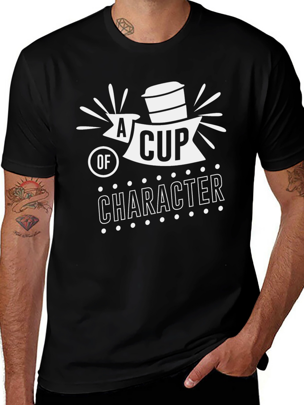 A Cup of Character Black Graphic Tee