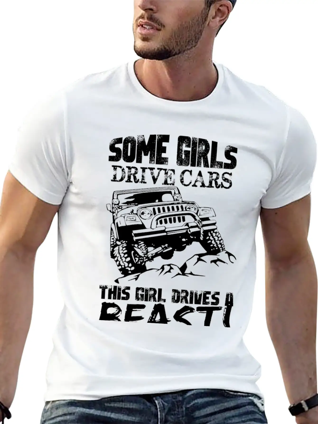 Jeep - Jeep - Some Girl Drive Cars, This Girl Dr Unisex Casual T-Shirt – Clean Design For Daily Comfort