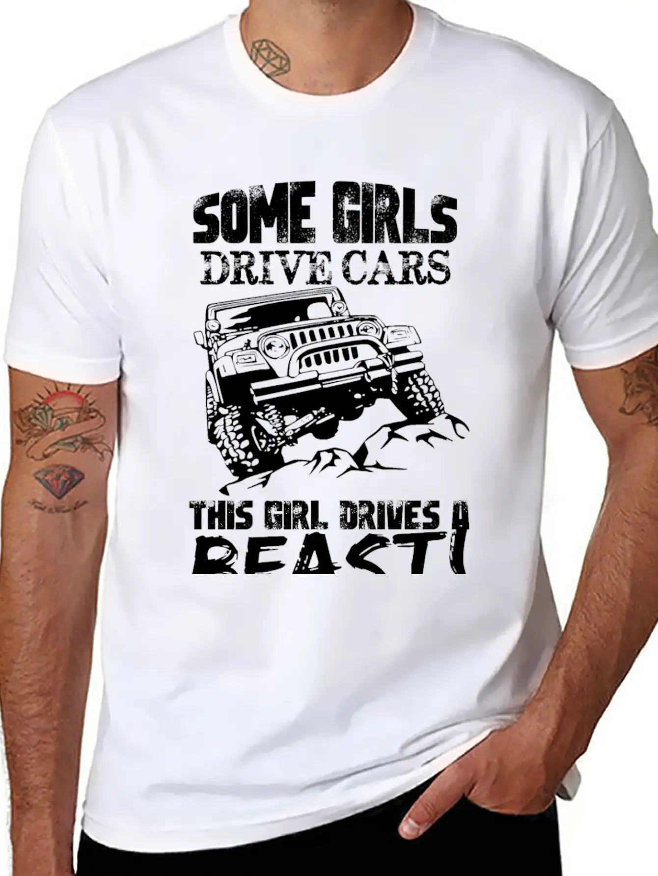 Jeep - Jeep - Some Girl Drive Cars, This Girl Dr Unisex Casual T-Shirt – Clean Design For Daily Comfort
