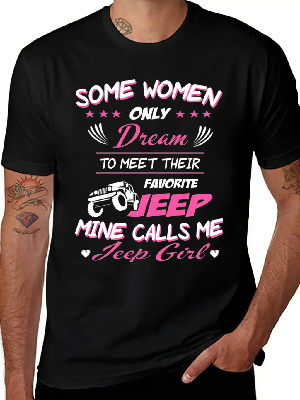 Jeep - My Favorite Jeep Calls Me Jeep Girl Unisex Short Sleeve Soft Cotton T-Shirt – Casual Everyday Wear