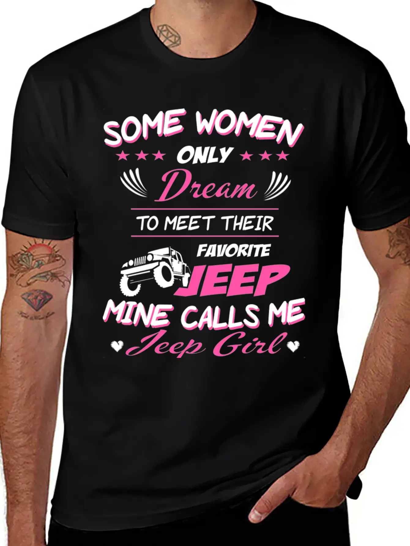 Jeep - My Favorite Jeep Calls Me Jeep Girl Unisex Short Sleeve Soft Cotton T-Shirt – Casual Everyday Wear